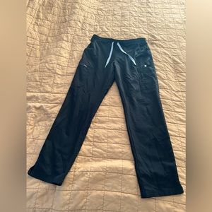 Figs Black Straight Leg Pants